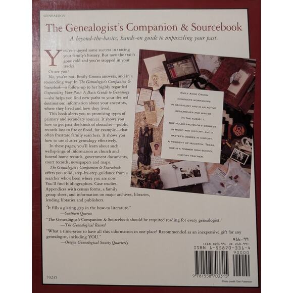 🧨The Genealogists Companion & Sourcebook by Emily Croom - Picture 2 of 2